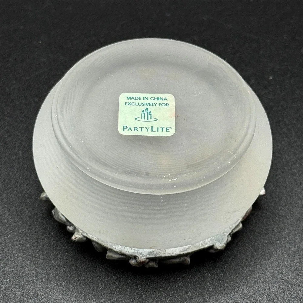 PartyLite frosted glass